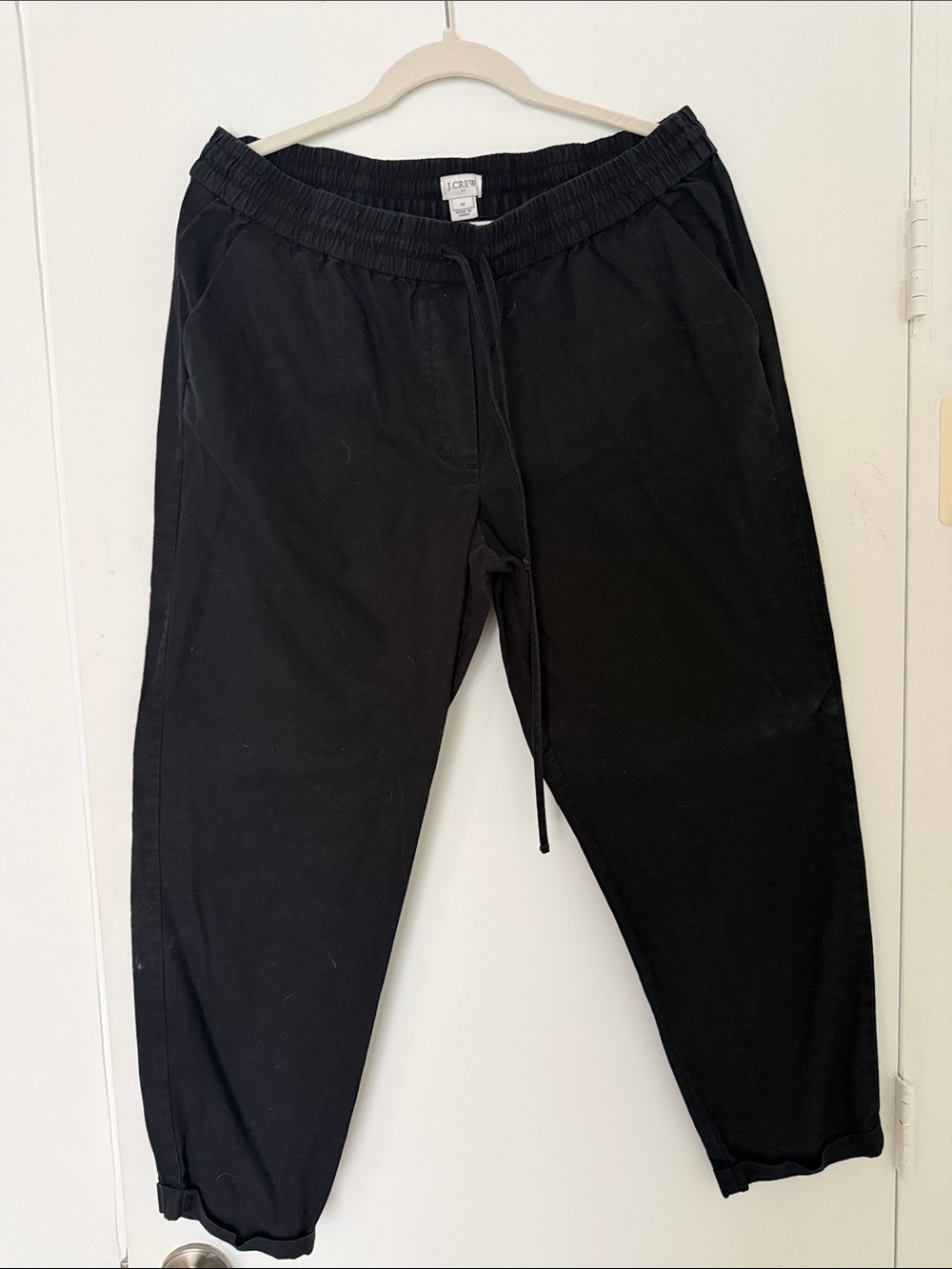 J. Crew Black Elastic-Waist Drawstring Jogger Pants
